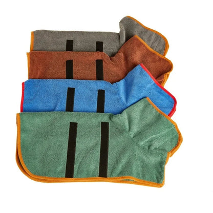 Pet Bathrobe Adjustable Absorbent Towel for Large Medium Small Dog Super Fast Drying Moisture Bath Robe